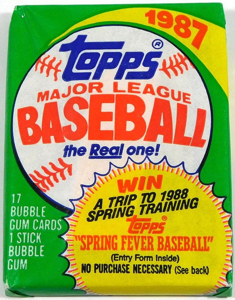 1987 Topps Baseball Card Wax Pack